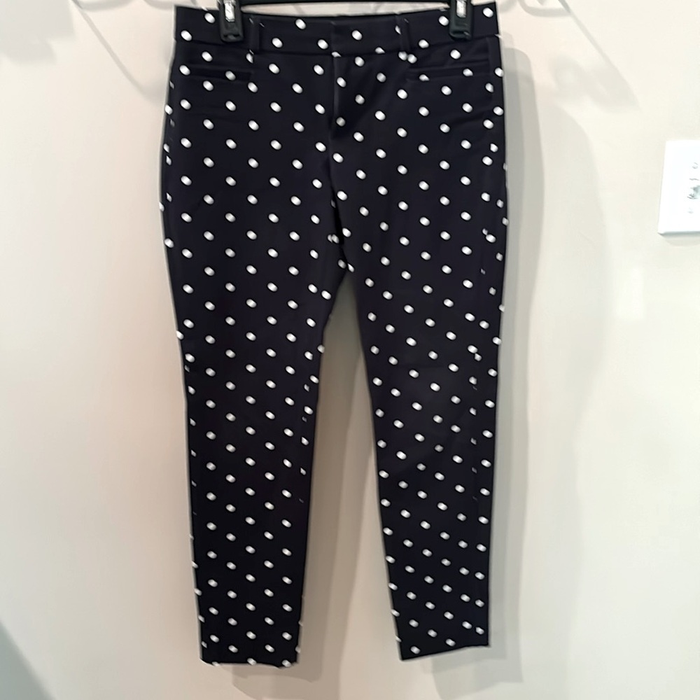 Banana Republic size 2 Sloan polka dot pants